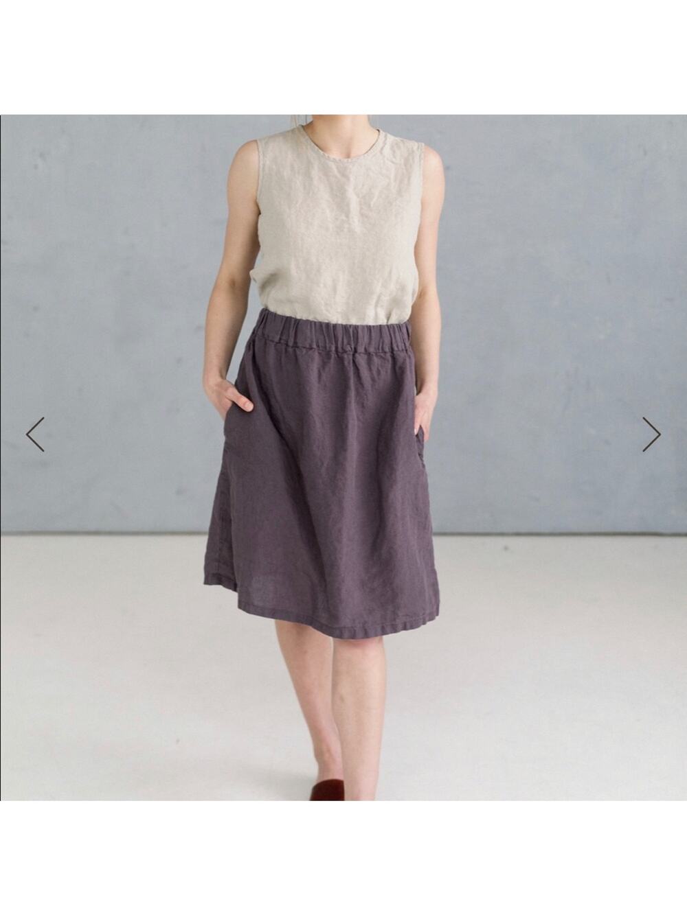 La Petite Alice Nella Linen Skirt White Size M